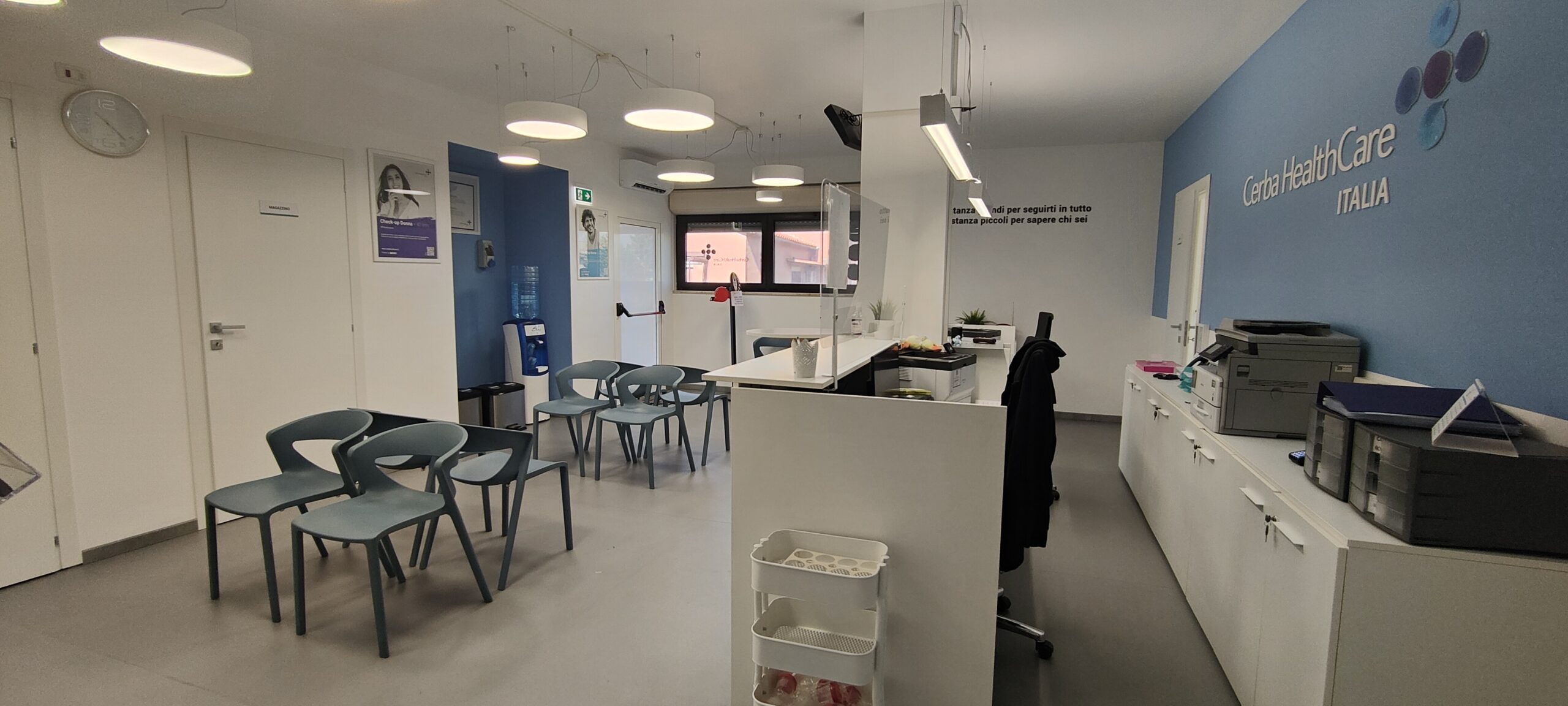 Hall centro Cerba HealthCare Roma
