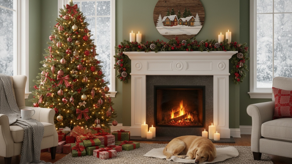 Casa decorata per Natale