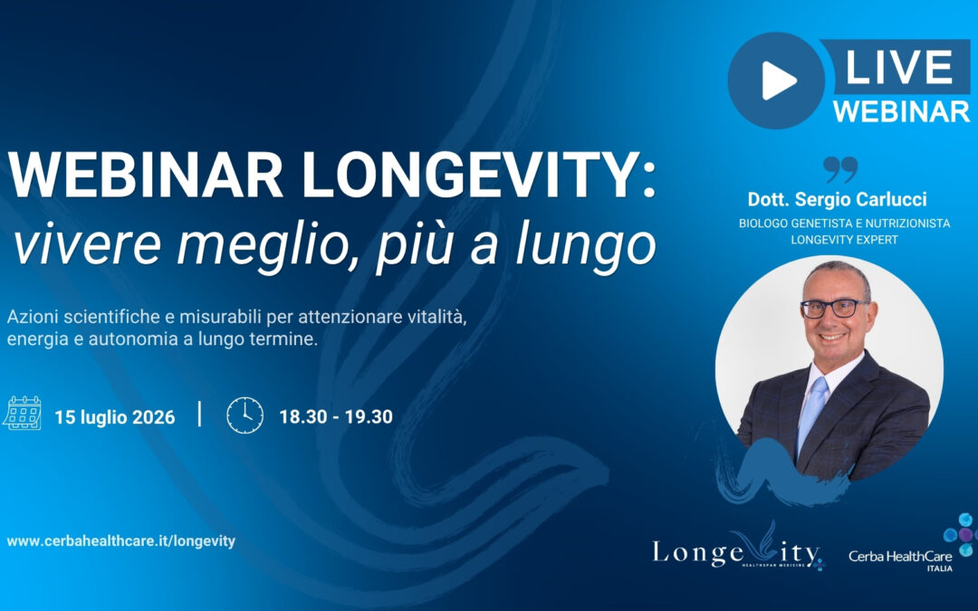 Il nostro primo webinar Longevity: vivere al meglio, più a lungo
